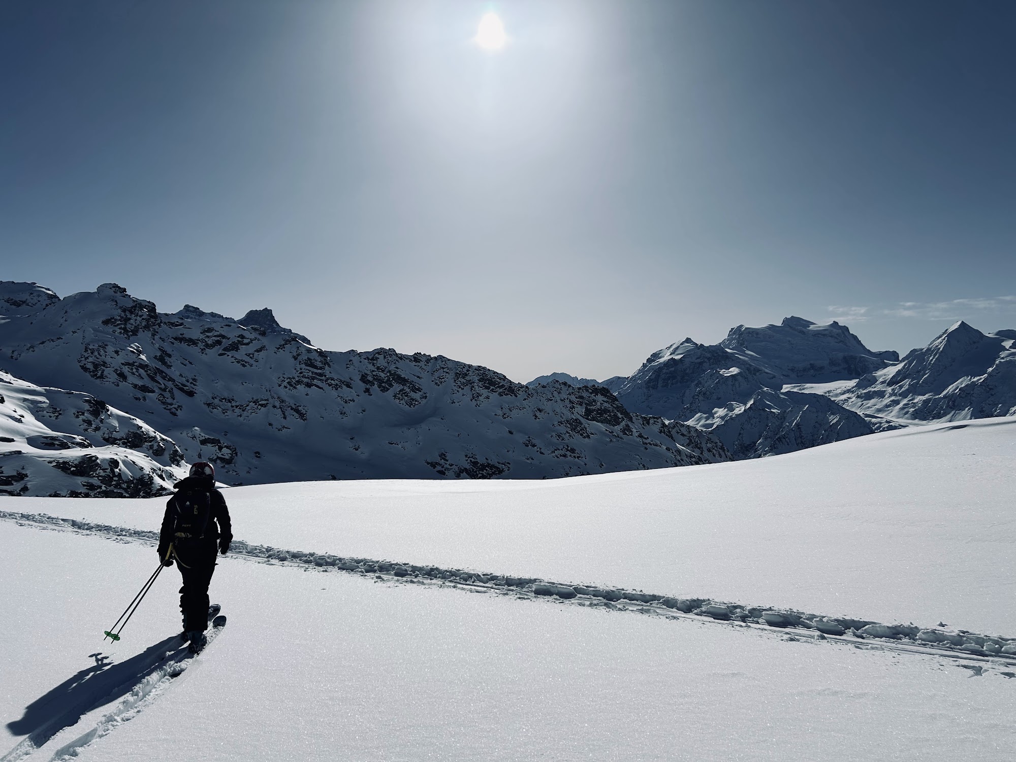 Horský terén medzi Verbier a Nendaz