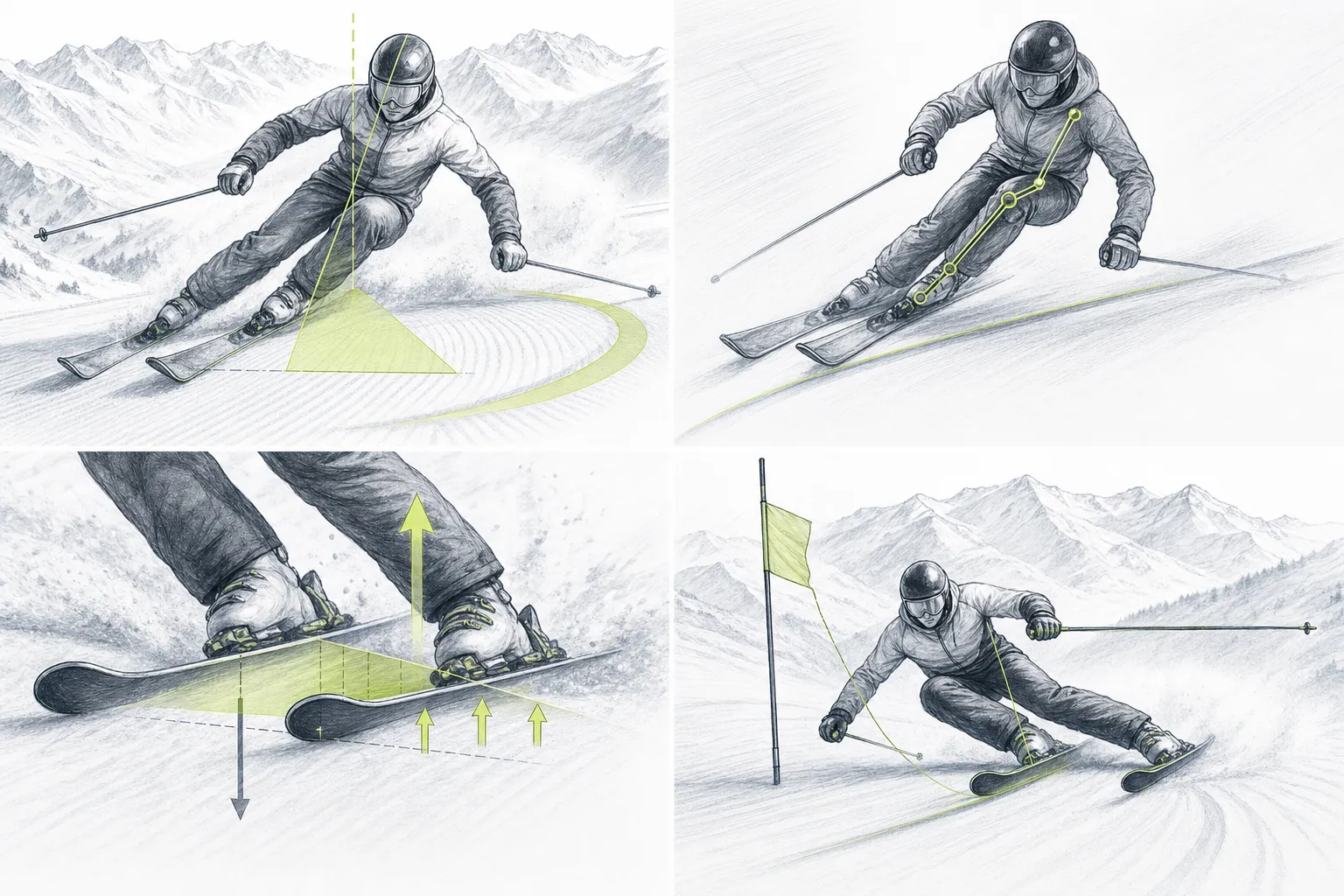 Angulation – technische Darstellung der Körperarbeit in der Skibewegung
