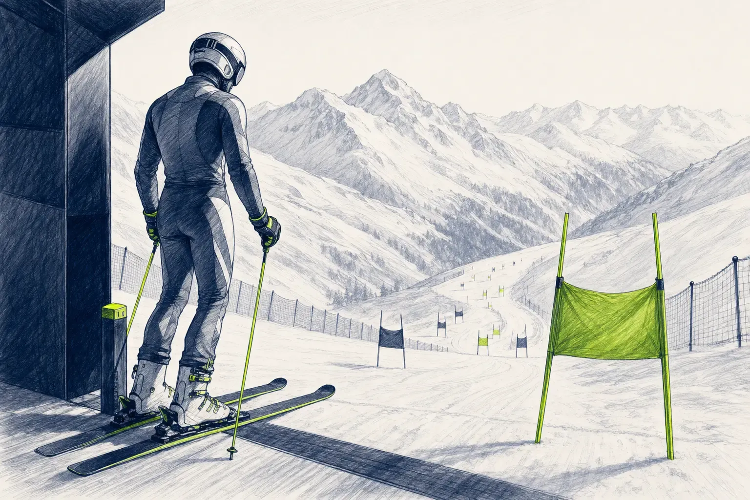 DNS – technische Illustration Ski Loko