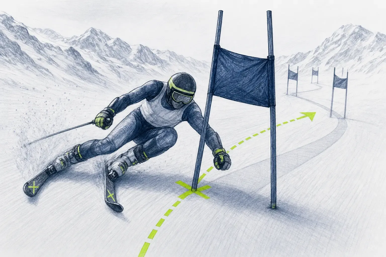 DSQ – technische Illustration Ski Loko