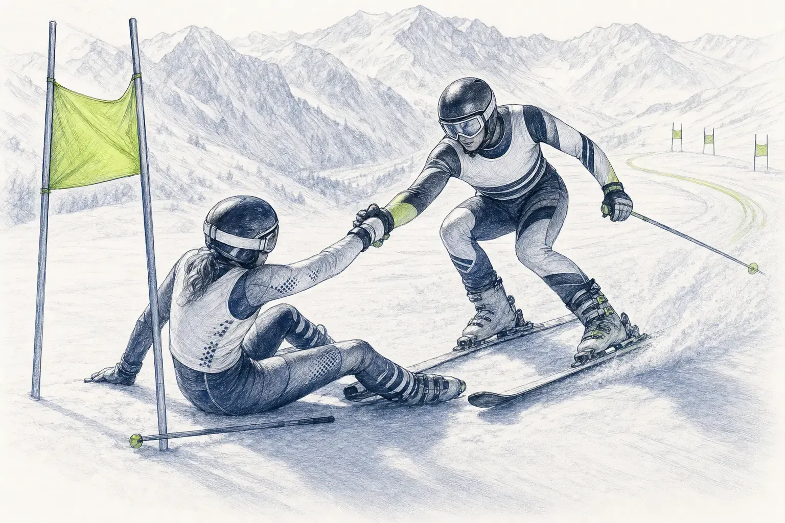 Fair Play – technische Illustration Ski Loko