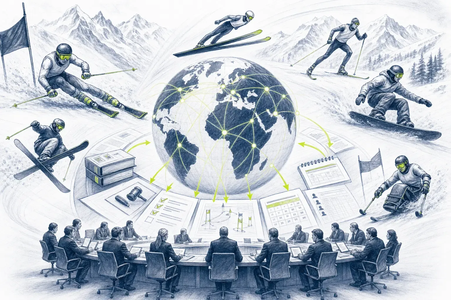 FIS – technische Illustration Ski Loko